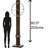 Halo Modern Grandfather Clock, 24 Inch Aged Metal Dial, Continuous Sweep Movement, Open Frame Design