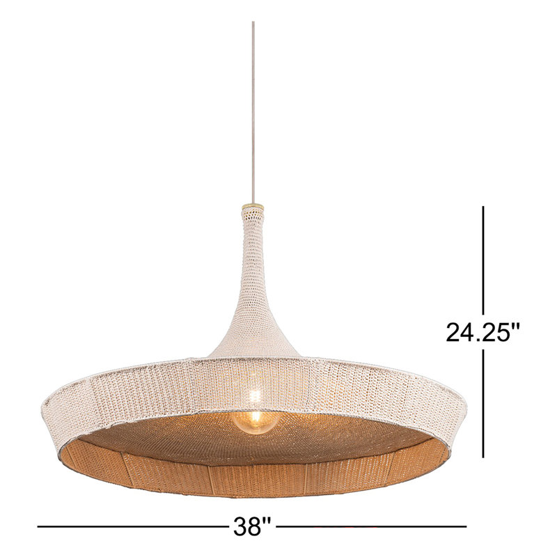 ISOLA Pendant, 24.25" H x 38" W x 38" D