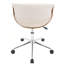 Chaise de bureau en noyer et crème