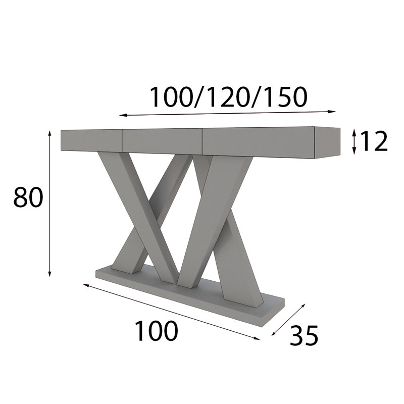 Ensemble de console et miroir 39,37 po, H 31,5 po x l 39,37 po x P 13,78 po