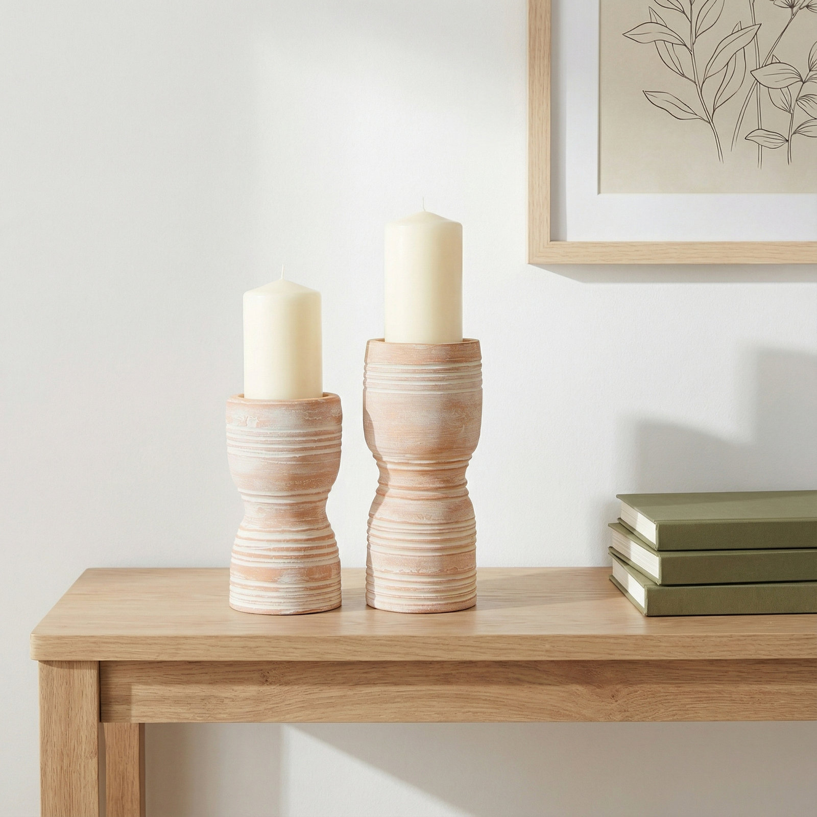 Elverie 2 Piece Ceramic Tabletop Pillar Set