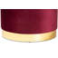Repose-pieds de rangement rond en velours de 23,62 po Asuncion-909108394
