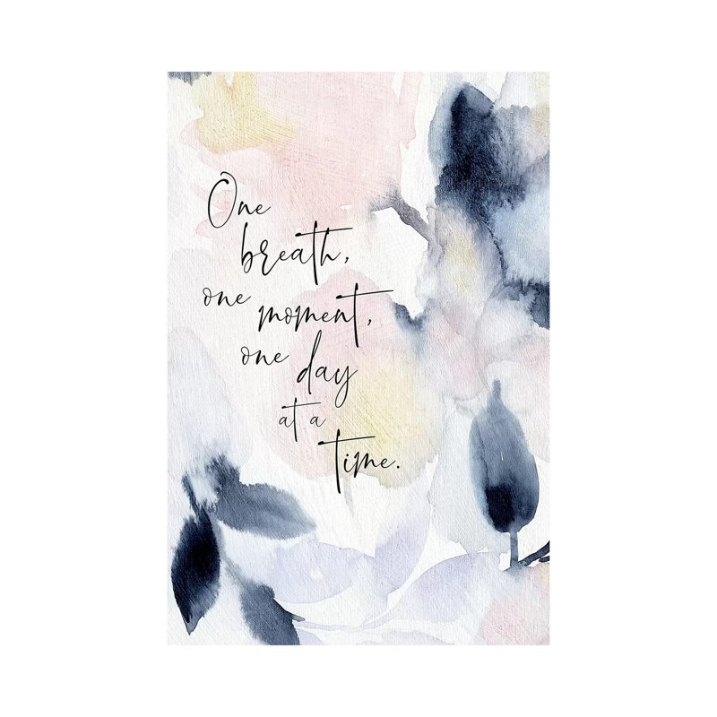 One Breath 1 Piece Painting on Canvas, 30.48 cm H x 45.72 cm W, Wrapped Canvas