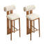 Chaise d'appoint rembourrée en noyer (ensemble de 2)-319340515