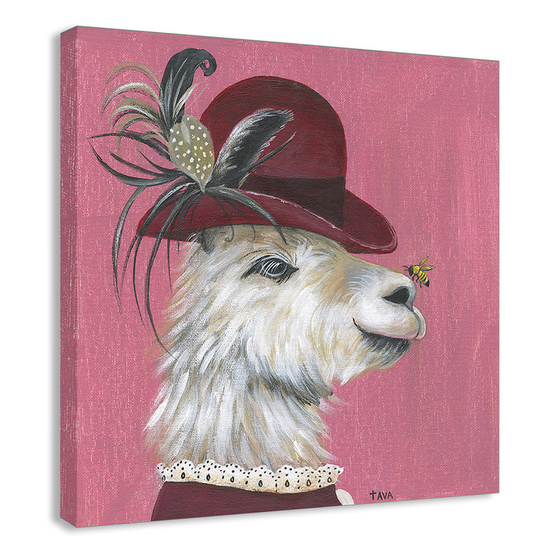 Art sur toile llama, H 16 po x l 16 po x P 1,5 po, Toile
