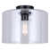 Sofea 1 Light Flush Mount With Matte Black Finish And Clear Shade