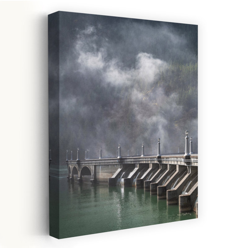 Barrage, architecture contemporaine abstraite, art forestier, H 24 po x l 16 po