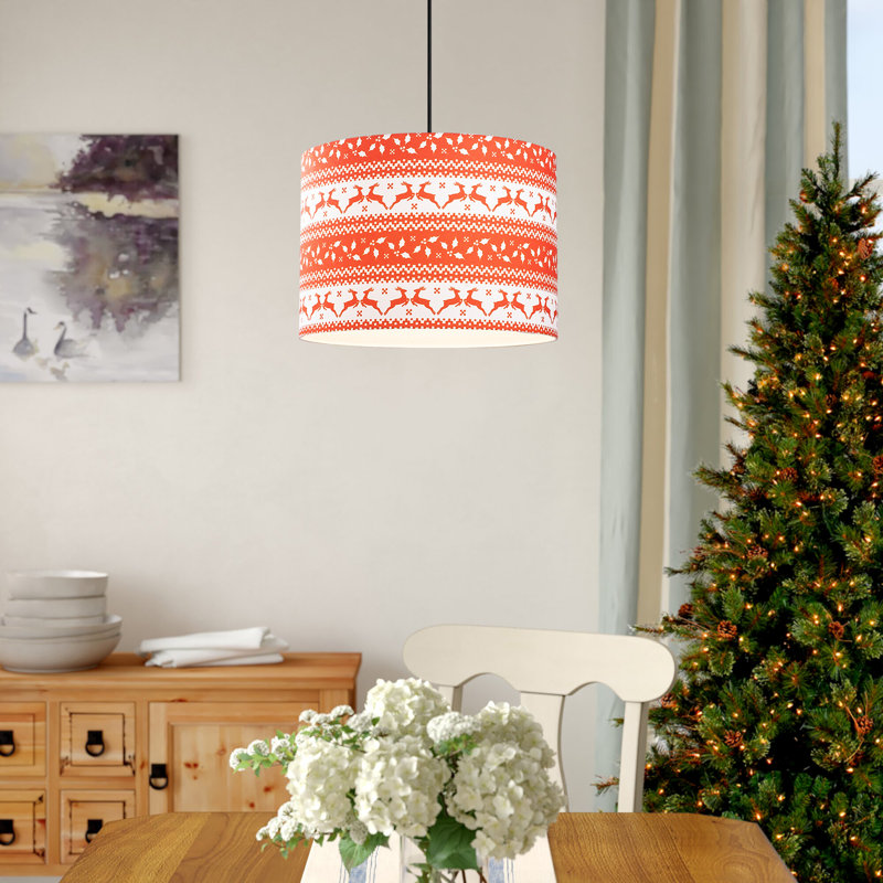 Luminaire suspendu tambour 1 lumière Elberton