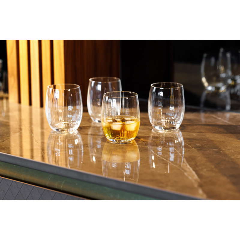 Mikasa Treviso Crystal Stemless Wine Glasses, 350ml