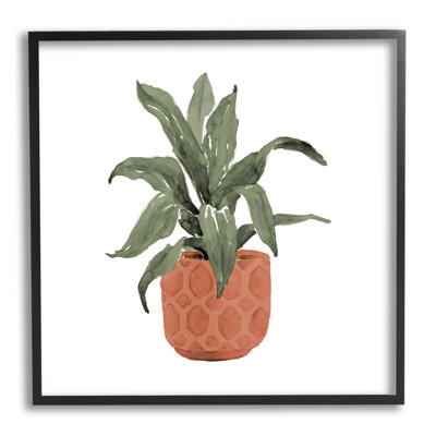 «Simple House Plant Green Leaves» en terre cuite par Lanie Loreth - impression