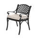 Abery Round 2 - Person 31.5" Aluminum Bistro Set with Cushions(Black with Gold Speckles)