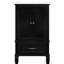 Meuble-lavabo noir 20 po avec lavabo en céramique, deux portes d'armoire, tiroir, bouchon magnétique et finition peinte - parfait pour améliorer votre quincaillerie en acier inoxydable, patins réglables faciles à mettre en place