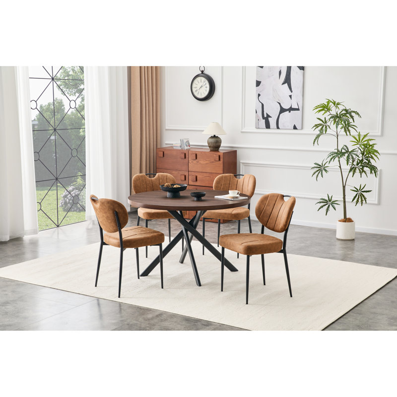 Tables de salle à manger rondes durables (table seulement, sans chaises, avec plateau et pieds)