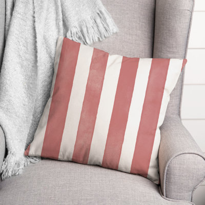 Striped Outdoor Reversible Throw Pillow