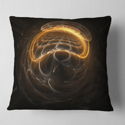 Magnifique motif sphérique fractal - coussin à imprimé floral