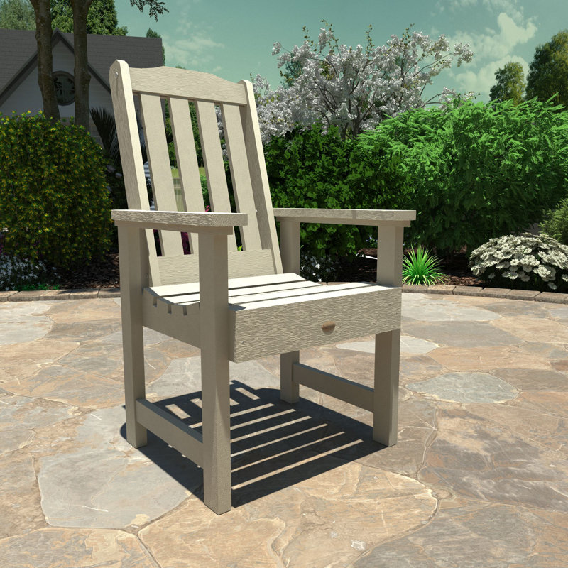 Chaise de patio Arbnora, Blanc délavé