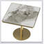 Table de salle à manger carrée moderne avec plateau en faux marbre, assemblage facile, structure en métal robuste, 31,5 pouces de diamètre-987765687