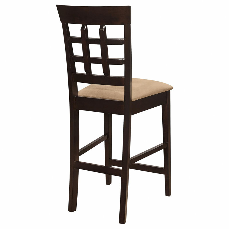 Tabourets à hauteur de comptoir beige et cappuccino (ensemble de 2)