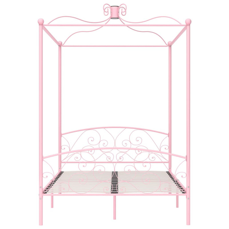 Rocky Metal Bed, pink, 140 x 200 cm