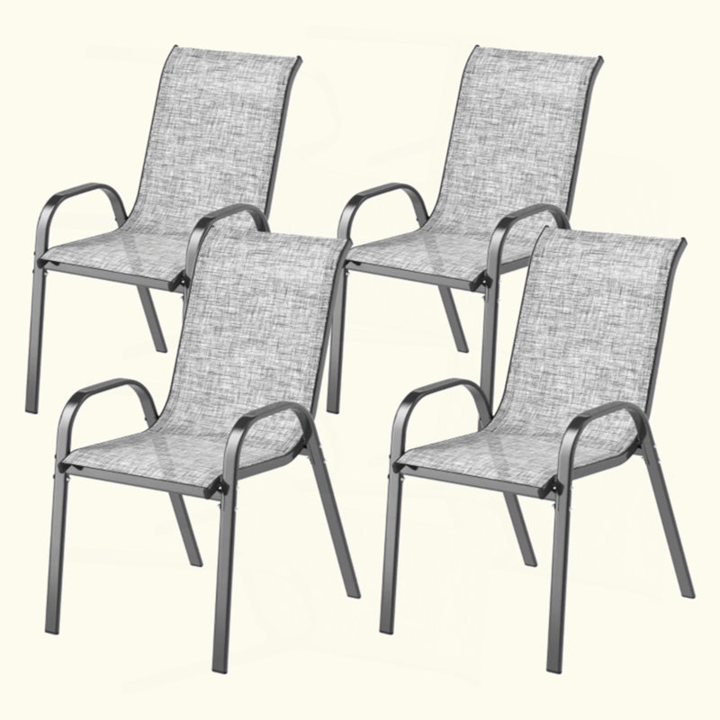 Ensemble de 4 chaises de salle à manger empilables