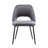 Vendrina Velvet Dining Chair with Steel Legs-1001429897
