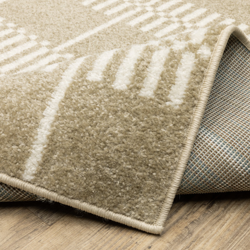 Tapis beige / ivoire Quince, Tapis de couloir de 2 pi x 7 pi