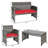 Akshath 4pcs Patio Rattan Furniture Conversation Set With Glass Table Top And Cushions-1786407408