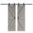 Black Double Door Barn Door Hardware Kit Standard Double-73566297