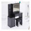 Meuble-lavabo de 37 po avec tabouret de taille moyenne 37 po + tabouret rembourré, grande commande tactile, interrupteur tricolore, miroir à luminosité réglable, rangement grande capacité, convient aux espaces moyens-1075627647