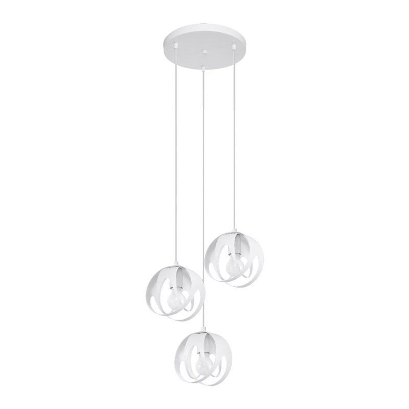 Amrah 3 - Light Silver Sphere Pendant
