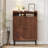 Brulee Modern Style 20 Pairs Tipping Bucket Shoe Storage Cabinet with 2-Storage Shelve, Fluted Shoe Storage Organizer Unit with 2 Flip Drawers & Hidden Storage For Entryway-1273747959