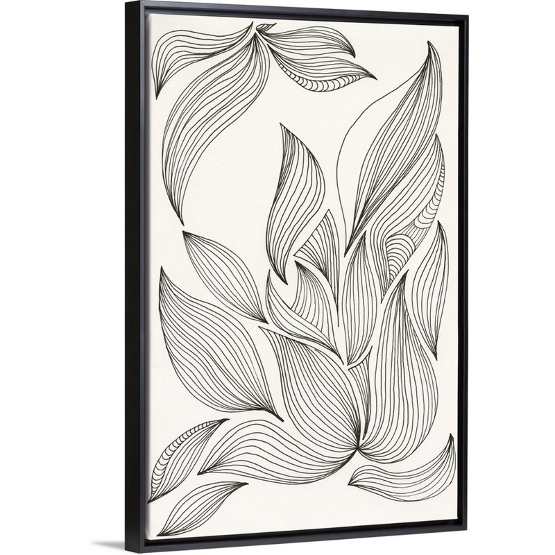 Art mural sur toile Giddy II, Toile avec cadre noir, H 38 po x l 26 po