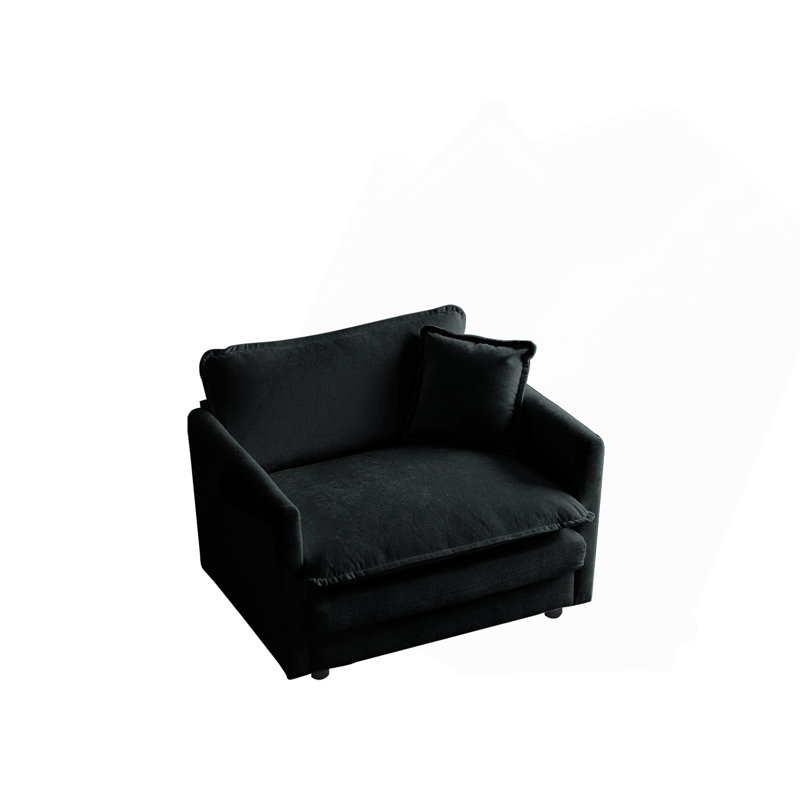 Fauteuil de lecture rembourré Comfy, Noir