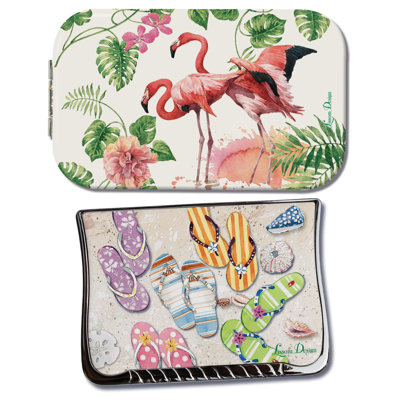 Ensemble de miroirs compacts tropical 2 pièces paradise