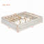 Grand lit plateforme avec 4 tiroirs de rangement et pied de lit à levage hydraulique-1004193967