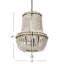 Lustre en perles de bois drapé-1978718497