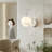 Flower Glass Shade Wall Light Wrought Iron Wallchiere-641595898