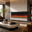 Foyer électrique intelligent noir 50 "/ 60" / 72 "avec flamme 12 couleurs et connexion WiFi-1461342090