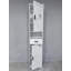Armoire de rangement pour salle de bain avec 2 portes de grange et 1 tiroir, unité de rangement étroite, tablettes réglables-247700726