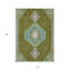 Tapis extérieur lavable oriental vert olive et ivoire 10 pi x 14 pi