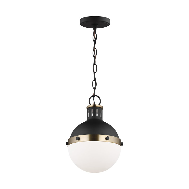 Hanks 1 - Light Pendant, 11.63" H x 8.13" W x 8.13" D, Midnight Black, No 