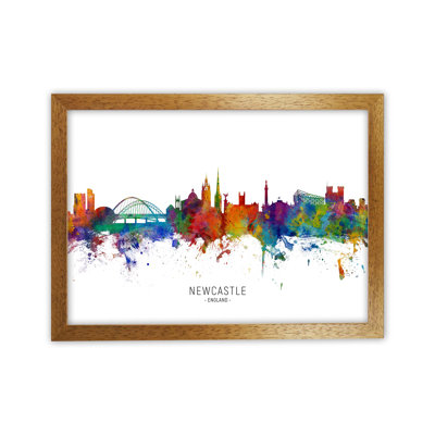 Newcastle England Skyline by Michael Tompsett - Print