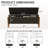 47'' Modern Upholstered Storage Bench With Walnut Wood Legs-1948181145