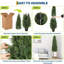 Artificial Cedar Trees 2 Pack, UV Resistant Outdoor/Indoor, Cement Base, 3FT