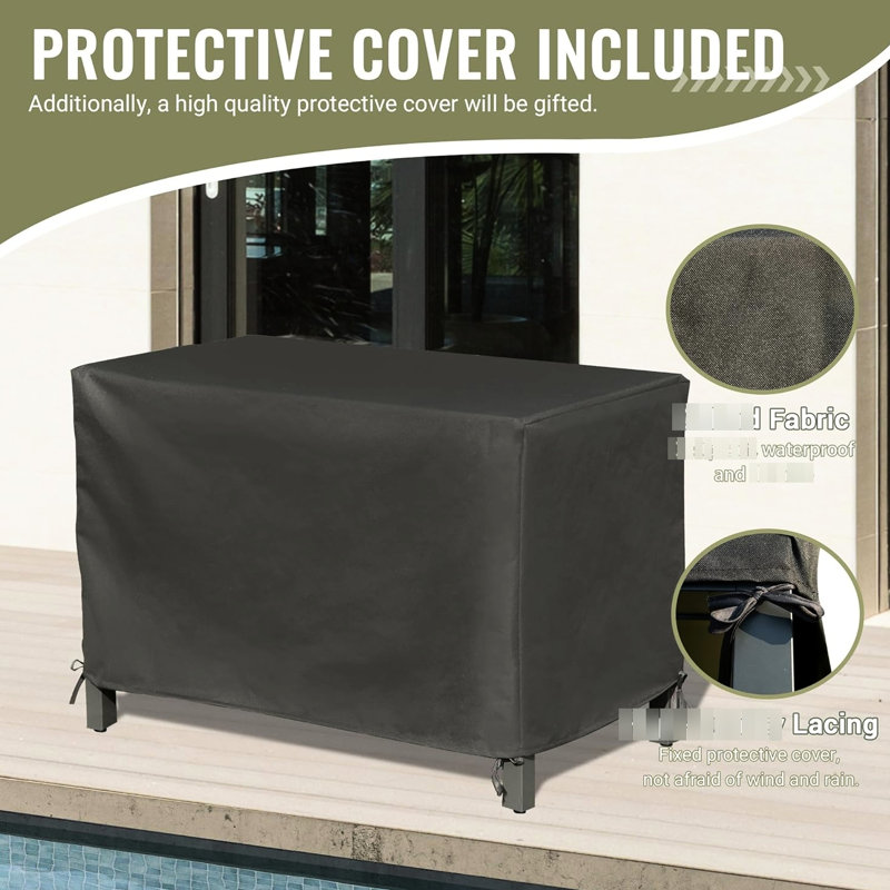 Aluminum Outdoor Food Preparation Island With Storage And Practicality Features - Bbq Grill Table For Patio Powder-Coated Robust Construction, Clean Countertop, Protective Cover, Adjustable Feet,