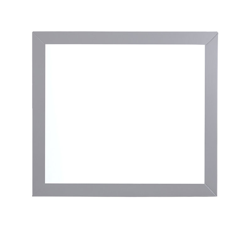Eline Solid Wood Rectangle Mirror, Gray