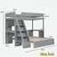 Lit superposé avec bureau et USB-864931208