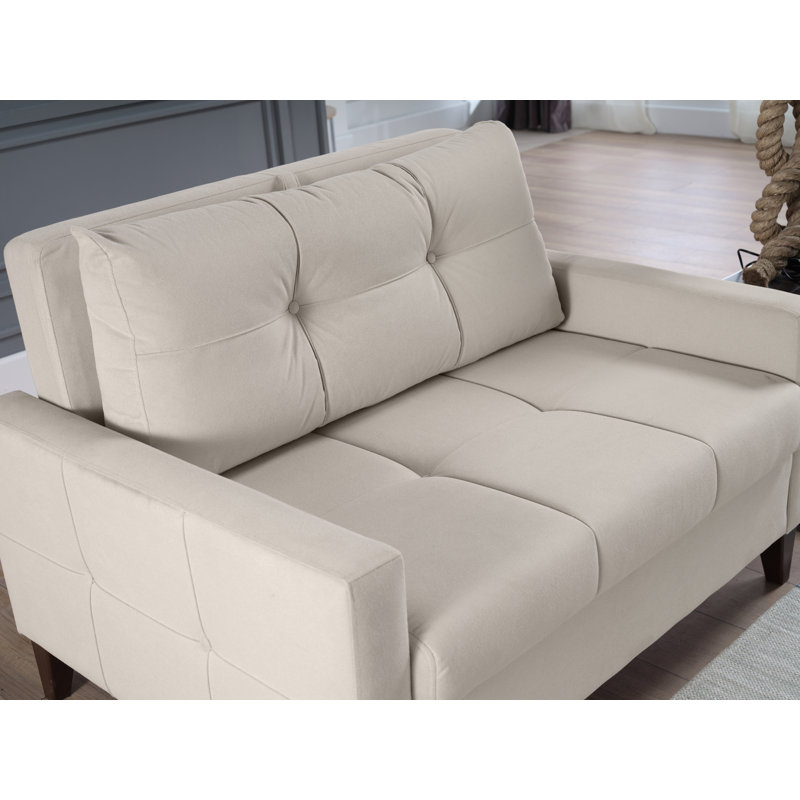 Dariela Pull Out Chair In A Box, White Polyester