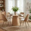 Table de salle à manger ronde en bois avec base Petesral-1219388555