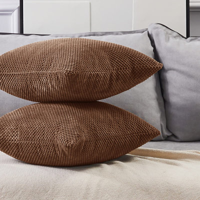 Radoslava Chocolate Square Throw Cushion Cover